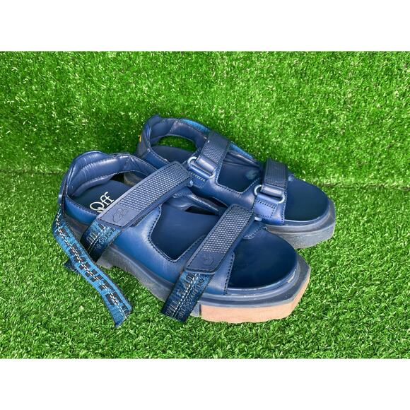 OFF-WHITE Trek Sponge Sole Sandals Blue Size 39 EU 9 US main image 4